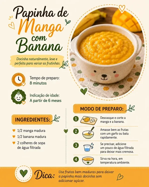 Folha de receita do Cardápio Bebê Comilão