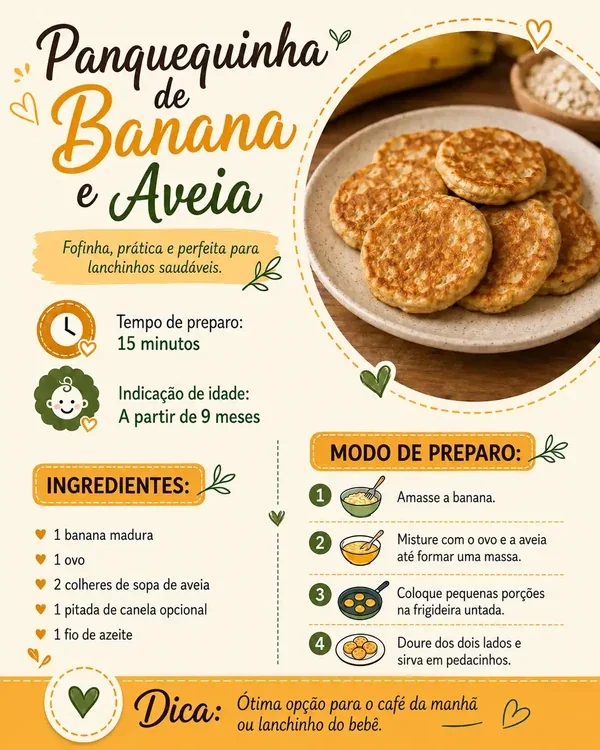 Folha de receita do Cardápio Bebê Comilão