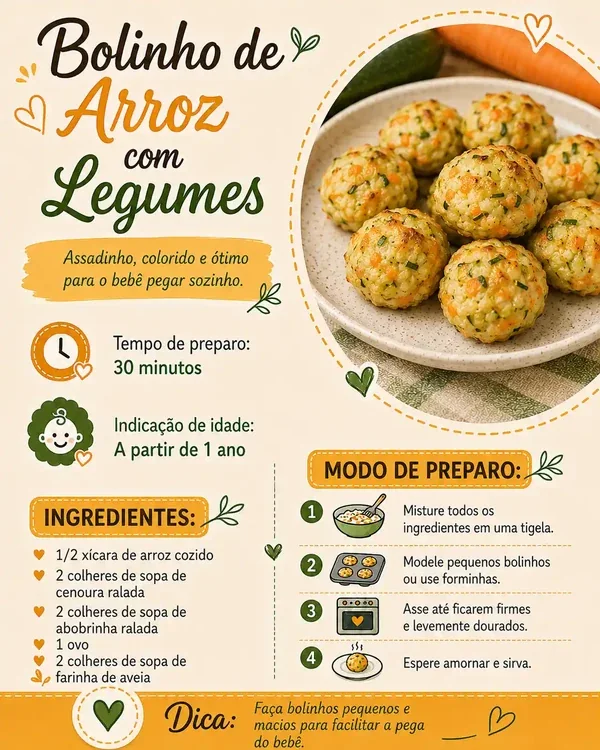 Folha de receita do Cardápio Bebê Comilão